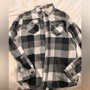 Vans Black White and Gray Flannel